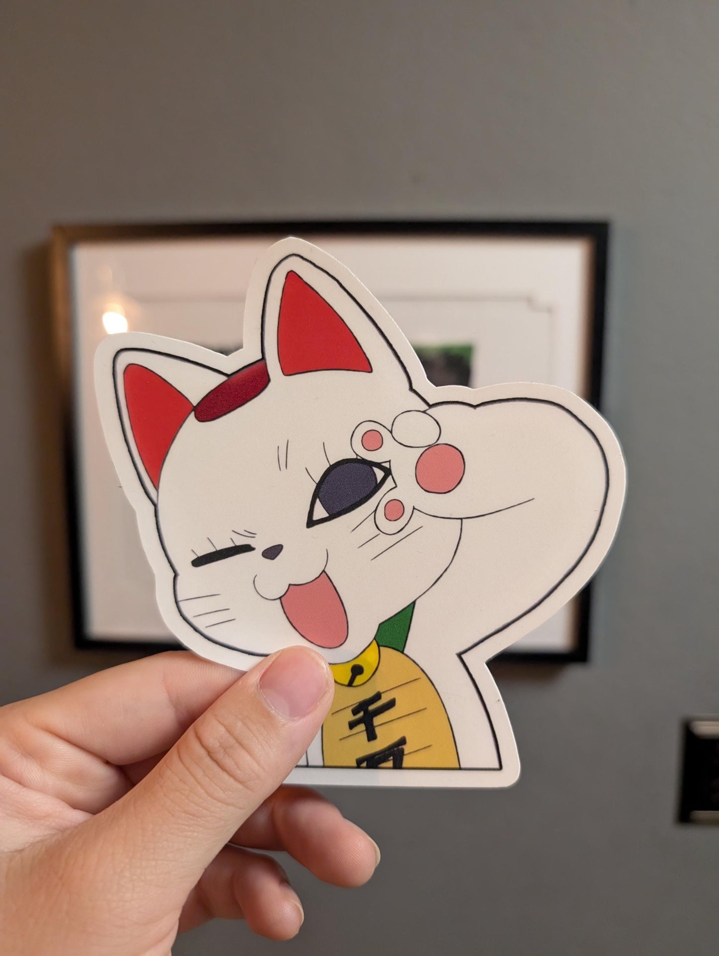 Turbo Granny Dandadan okurun anime manga sticker winking kawaii cat