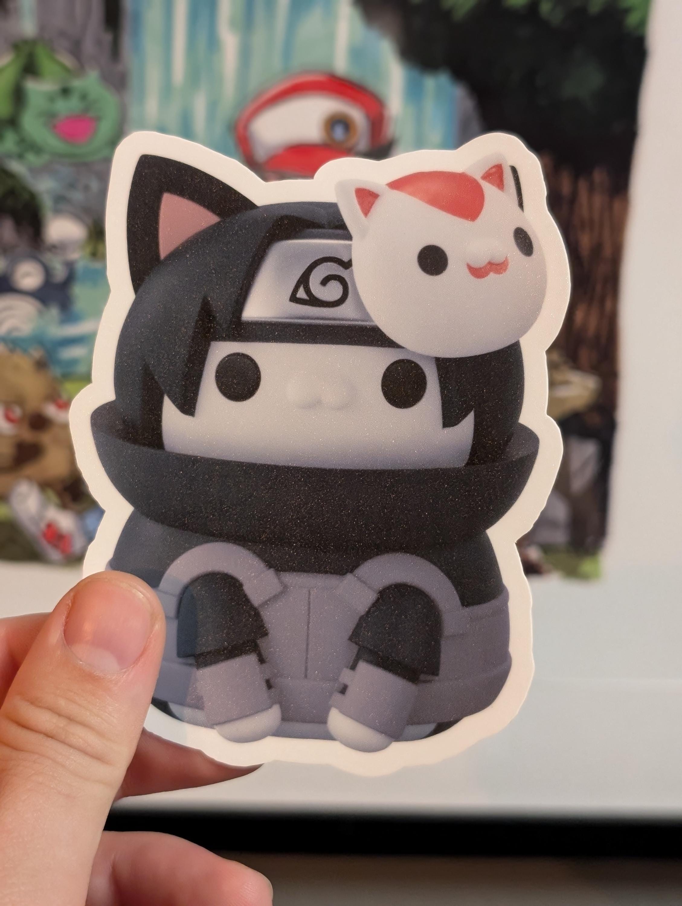 Nyaruto Naruto cat themed stickers and sticker sheet