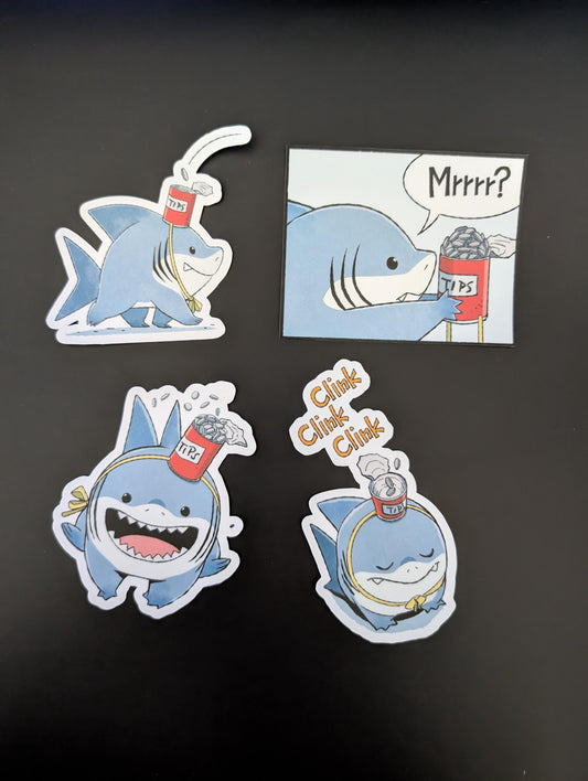 Jeff The Landshark stickers rivals comic infinity comic Deadpool gwenpool