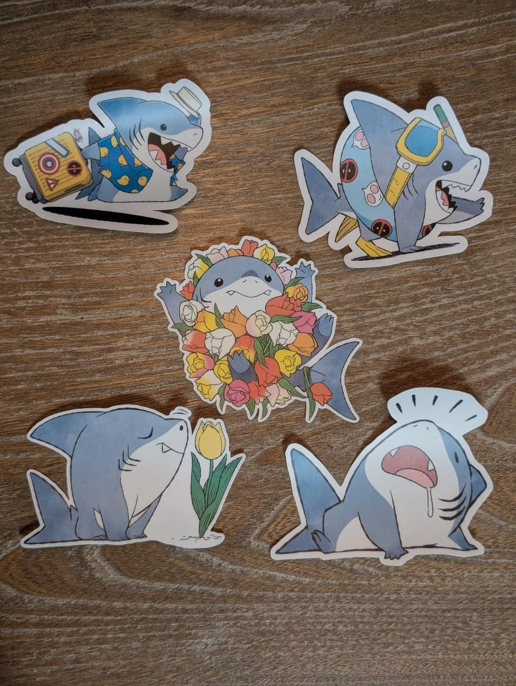 Jeff The Landshark stickers rivals comic infinity comic Deadpool gwenpool
